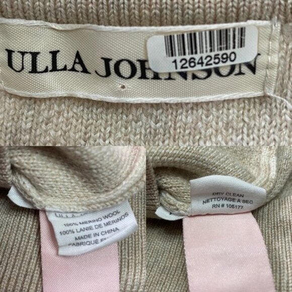 Ulla Johnson Massey Pullover Sweater 100% Merino Wool Women Size Small - Picture 6 of 6